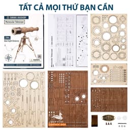 Kính Viễn Vọng - Đồ Chơi Mô Hình Gỗ 3D Tự Lắp Ráp ROBOTIME ROKR 2