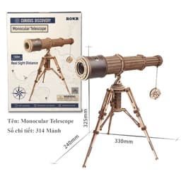 Kính Viễn Vọng - Đồ Chơi Mô Hình Gỗ 3D Tự Lắp Ráp ROBOTIME ROKR 1