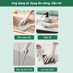 Bịch 30 Găng tay cao su làm bếp siêu dai JYoohome Bao tay rửa chén bát có thể tái sử dụng nhiều lần 3