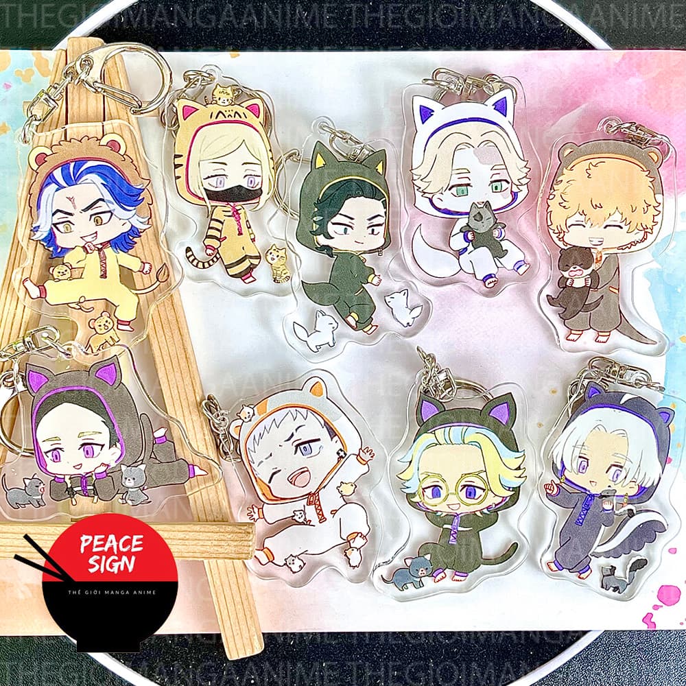 (mua 1 tặng 1) Móc khóa in hình TOKYO REVENGERS ver ÁO THÚ Kịch trường của Takemichi anime chibi mica dễ thương
