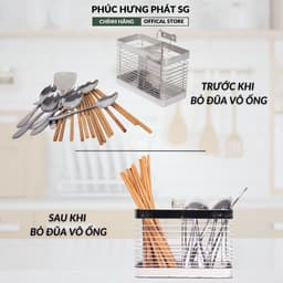 Ống Thưa Đựng Đũa Muỗng Giá Để Đũa Thìa Đủ Loại (1 - 2 - 3 ngăn) 5