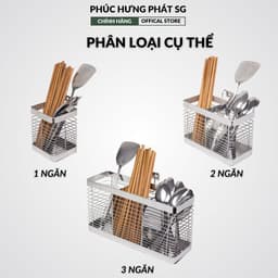 Ống Thưa Đựng Đũa Muỗng Giá Để Đũa Thìa Đủ Loại (1 - 2 - 3 ngăn) 2