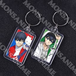 ( VUÔNG ) Móc khóa mica IN HÌNH BLUE LOCK ver BIỂU CẢM anime chibi xinh xắn tiện lợi dễ thương 7