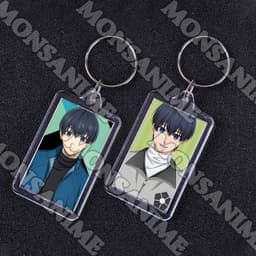( VUÔNG ) Móc khóa mica IN HÌNH BLUE LOCK ver BIỂU CẢM anime chibi xinh xắn tiện lợi dễ thương 8