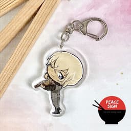 (mua 1 tặng 1) Móc khóa DETECTIVE CONAN ver ÂM NHẠC Thám tử lừng danh mica in hình anime chibi quà tặng độc đáo 6