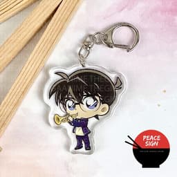(mua 1 tặng 1) Móc khóa DETECTIVE CONAN ver ÂM NHẠC Thám tử lừng danh mica in hình anime chibi quà tặng độc đáo 7
