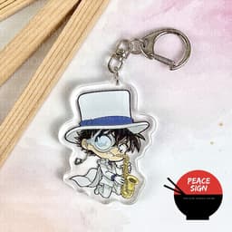 (mua 1 tặng 1) Móc khóa DETECTIVE CONAN ver ÂM NHẠC Thám tử lừng danh mica in hình anime chibi quà tặng độc đáo 2