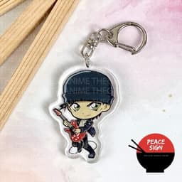 (mua 1 tặng 1) Móc khóa DETECTIVE CONAN ver ÂM NHẠC Thám tử lừng danh mica in hình anime chibi quà tặng độc đáo 9