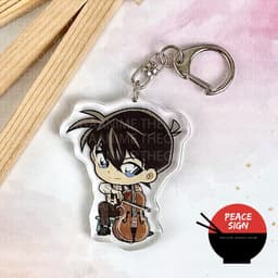 (mua 1 tặng 1) Móc khóa DETECTIVE CONAN ver ÂM NHẠC Thám tử lừng danh mica in hình anime chibi quà tặng độc đáo 3