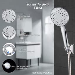 Bộ Tay Sen Tắm Luxta & Tay Sen Tăng Áp Luxta TX24 - Tay Sen 6 Chế Độ - Bảo Hành 1 Năm - Phụ Kiện Phòng Tắm AP Home 3