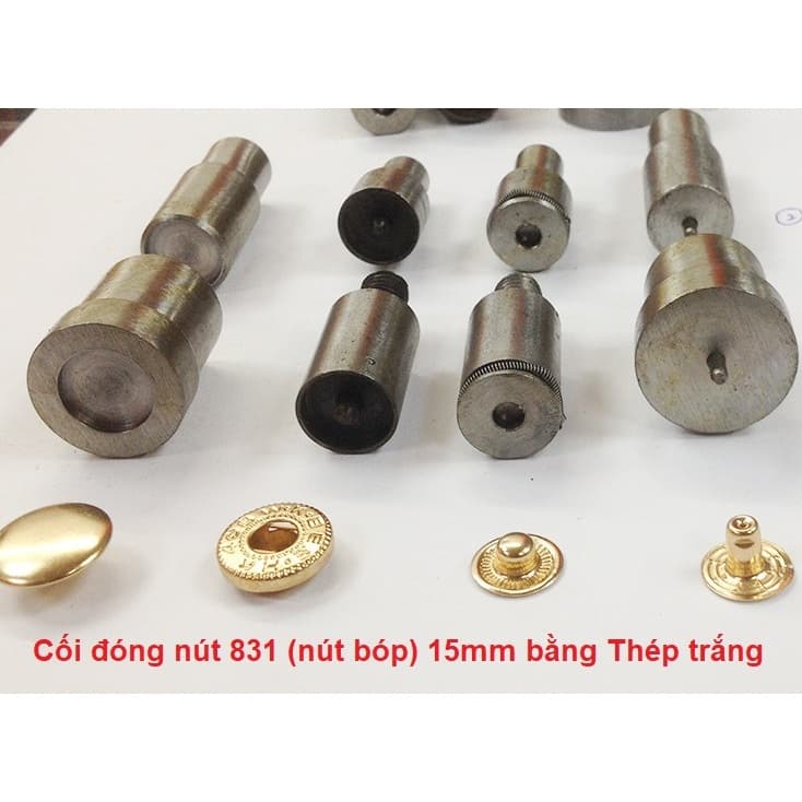 Cối đóng nút bấm quần áo, nút bóp, nút chén, nút nhựa (nút áo mưa), nút 5 chấu (nút áo em bé) Dùng cho máy thủ công