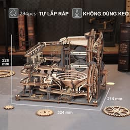 Đường Trượt Bi Lăn Marble Night City- Đồ Chơi Mô Hình Gỗ 3D Tự Lắp Ráp ROBOTIME ROKR 5