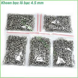 Khoen ore mắt cáo 4.5mm 5mm 5.5mm Khoen sắt xi Màu bạc Có long đền BỊCH LỚN Dùng đóng túi giấy,sáp thơm,thẻ tag,bao bì 2