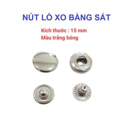 Nút bấm 4 thành phần (nút bóp, nút lò xo) Bằng SẮT Size 10mm,12mm,15mm Dùng làm đồ thủ công 1
