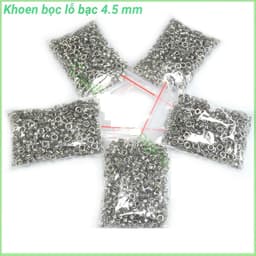 Khoen ore mắt cáo 4.5mm 5mm 5.5mm Khoen sắt xi Màu bạc Có long đền BỊCH LỚN Dùng đóng túi giấy,sáp thơm,thẻ tag,bao bì 1