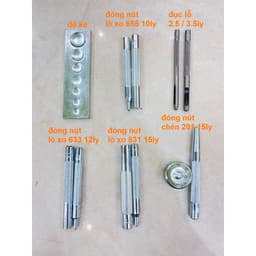 Dụng cụ đóng nút bấm 4 thành phần (nút lò xo 10/12/15mm + nút chén 15mm) gồm 11 món Hàng nhập 8
