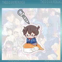 (Mua 1 tặng 1) Móc khóa DETECTIVE CONAN ver ĐỒ ĂN Thám tử lừng danh in hình anime chibi mica trong acrylic keyring 2