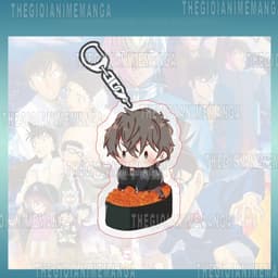 (Mua 1 tặng 1) Móc khóa DETECTIVE CONAN ver ĐỒ ĂN Thám tử lừng danh in hình anime chibi mica trong acrylic keyring 5