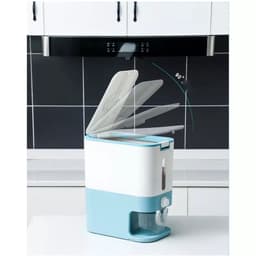 Hộp đựng gạo - Thùng đựng gạo tiện ích 10kg Hokori Việt Nhật 5338. Có cốc đong gạo. Nút bấm lấy gạo tự động. 7