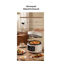 (GIÁ XẢ) Nồi Áp Suất Điện Đa Năng Midea MPC40110APA - Dung Tích 4L, 1000W, Tích Hợp Đa Chức Năng, Hẹn Giờ, Khóa An Toàn 8