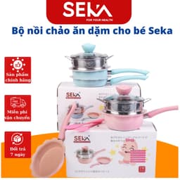 Nồi Chảo đá nấu Ăn Dặm Cho Bé, chống dính Cao Cấp, chính hãng SEKA dùng được mọi loại bếp. 1