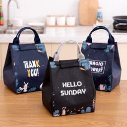 Túi giữ nhiệt đựng hộp cơm bento, túi giữ nóng, lạnh cho thức ăn có quai xách tiết lợi, thiết kế độc đáo, bắt mắt 3