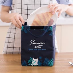 Túi giữ nhiệt đựng hộp cơm kèm quai xách kiểu dáng classic cao cấp 5