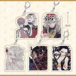 (mua 1 tặng 1) Móc khóa KIMETSU NO YAIBA ver THƯỢNG HUYỀN Thanh gươm diệt quỷ Mica trong acrylic anime chibi 1