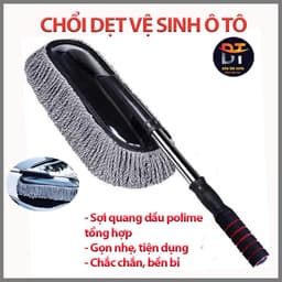 Chổi dẹt, tròn nano sợi dầu lau rửa xe ô tô chuyên dụng - cán kéo dài đa năng, dọn vệ sinh xe hơi 6
