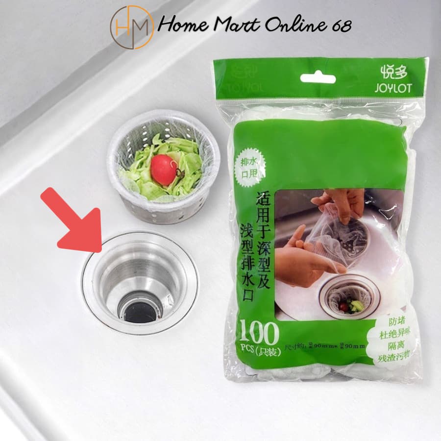 [ COMBO 10 ] Túi lọc rác bồn rửa chén bát, túi lưới lọc rác chậu rửa bát, bọc đựng rác bồn rửa bát HM68