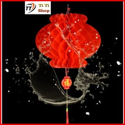 COMBO 20 Đèn lồng NILONG  đỏ Giá Rẻ  chữ Phúc treo trang trí Tết  treo tết đèn lồng nilong 3