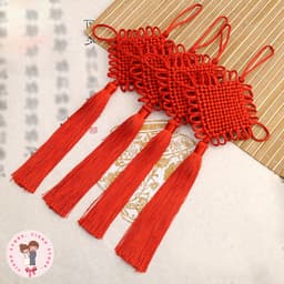 (BẢN NHỠ) Dây tua rua đồng tâm kết móc treo tết phong cách cổ trang Trung Quốc 4