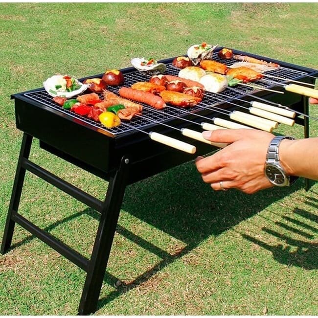Bếp Nướng Than Hoa Dài Mang Theo Du Lịch Cắm Trại Dã Ngoại