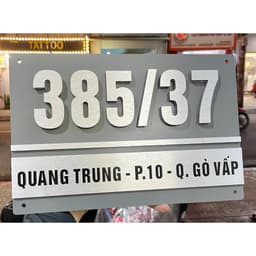 [ Tặng ] Keo dán hoặc ốc vít khi mua >Biển, bảng số nhà ALU phủ nhôm, cao cấp, 2