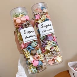 -Ống 100 kẹp tóc nhiều hình dễ thương thỏa sức kẹp cho bé gái 9
