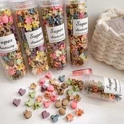-Ống 100 kẹp tóc nhiều hình dễ thương thỏa sức kẹp cho bé gái 4