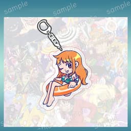 (mua 1 tặng 1) Móc khóa ONE PIECE ver PHAO ĐI BIỂN Đảo hải tặc mica trong acrylic in hình anime chibi quà tặng độc đáo 9