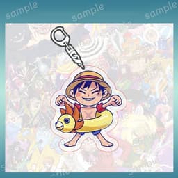 (mua 1 tặng 1) Móc khóa ONE PIECE ver PHAO ĐI BIỂN Đảo hải tặc mica trong acrylic in hình anime chibi quà tặng độc đáo 2