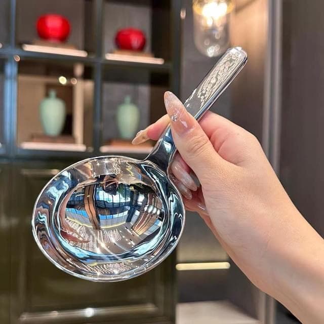 Muôi canh cán ngắn Chockmen CKM81 19cm Muôi múc canh inox muỗng canh inox