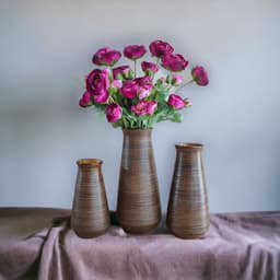 Lọ hoa decor vân ganh men mộc dáng loe phình đáy gốm Bát Tràng 4