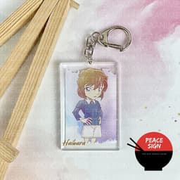 (mua 1 tặng 1) ( MÀU NƯỚC CHỮ NHẬT 2 ) Móc khóa DETECTIVE CONAN Thám Tứ Lừng Danh keyring mica in hình anime chibi  8