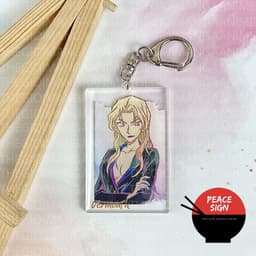 (mua 1 tặng 1) ( MÀU NƯỚC CHỮ NHẬT 2 ) Móc khóa DETECTIVE CONAN Thám Tứ Lừng Danh keyring mica in hình anime chibi  9