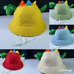 Nón bo khủng long [ 1 đến 3 tuổi ] mũ tai bèo dễ thương chất nỉ mềm mịn đội chống nắng phụ kiện dành cho bé 2