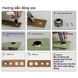 Khoen mắt cáo 10mm (lọt lòng 9mm) đóng bạt, Khuy bạt 10 li Bằng sắt Túi 100 bộ 7