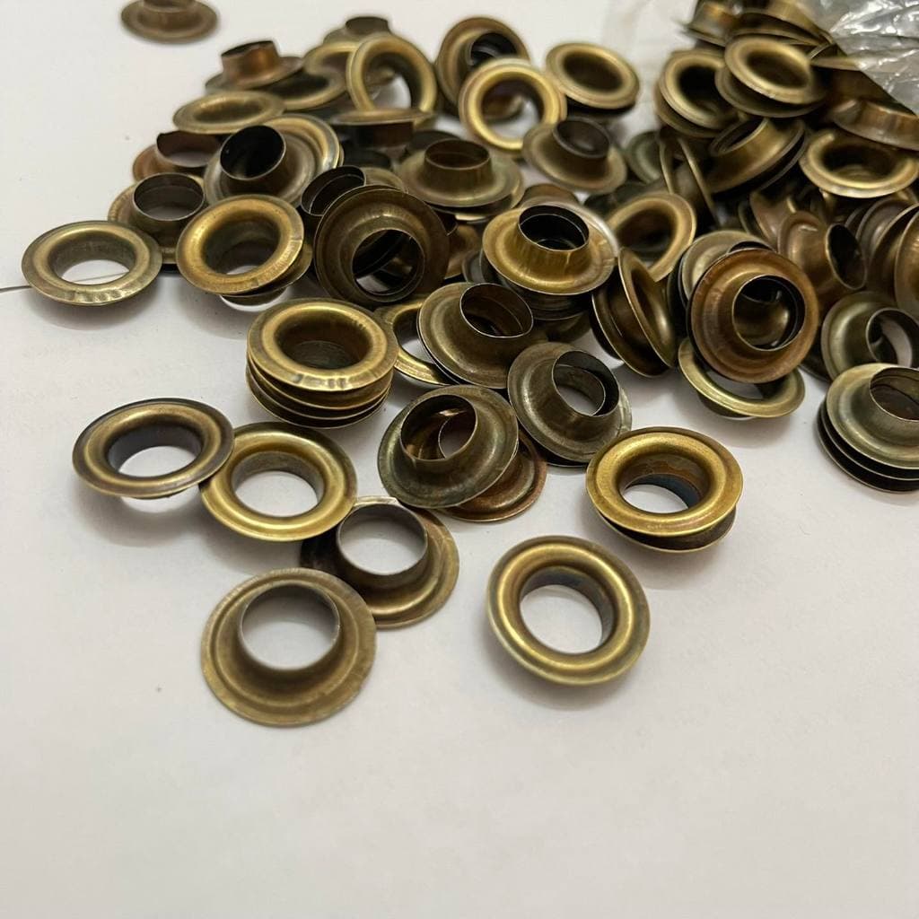 Khoen mắt cáo ore 12mm Khuy mắt cáo đóng bạt, bấm bạt Bằng sắt Túi 100 cái Có long đền