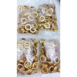 Khoen ore 14mm Khuy mắt cáo đóng bạt, bấm bạt Bằng sắt Túi 100 cái + 100 long đền 9