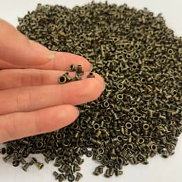 Khoen ore 2mm mắt cáo 2ly Sắt xi Màu đồng Bấm túi giấy,đồ mini,thủ công Bịch 100 cái Không long đền 2
