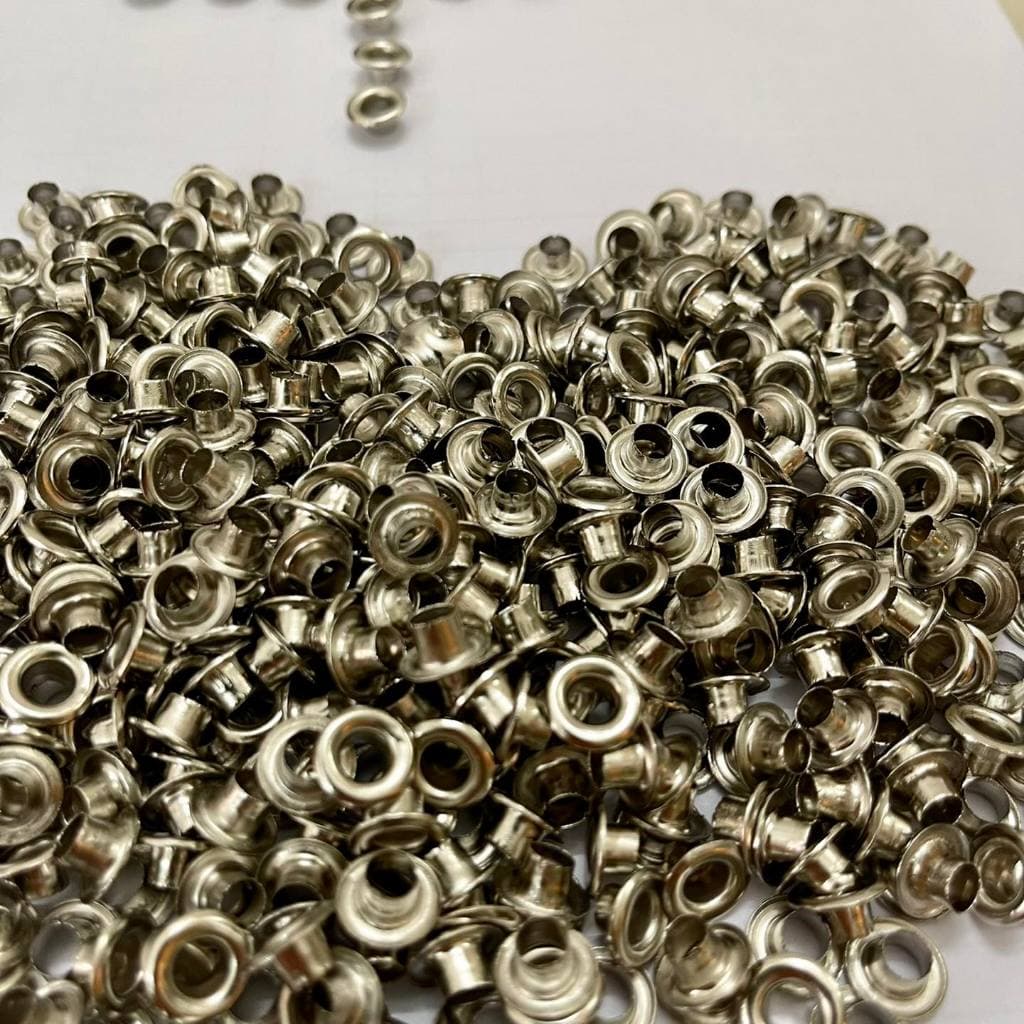 Khoen mắt cáo 5mm - Ô rê 5mm Sắt Bịch 100 cái Chuyên dùng đóng túi giấy, thẻ tag, bạt...