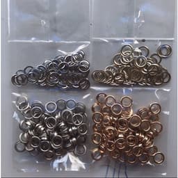 Khoen ore loại 5li,6li,8li,10li không rỉ sét (Khoen bằng thau loại mỏng) Màu bạc Màu vàng Bịch 100 cái Có long đền 1