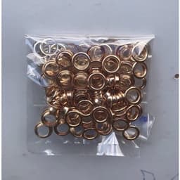 Khoen ore loại 5li,6li,8li,10li không rỉ sét (Khoen bằng thau loại mỏng) Màu bạc Màu vàng Bịch 100 cái Có long đền 3